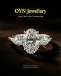 Large Oval Cubic Zirconia Ring