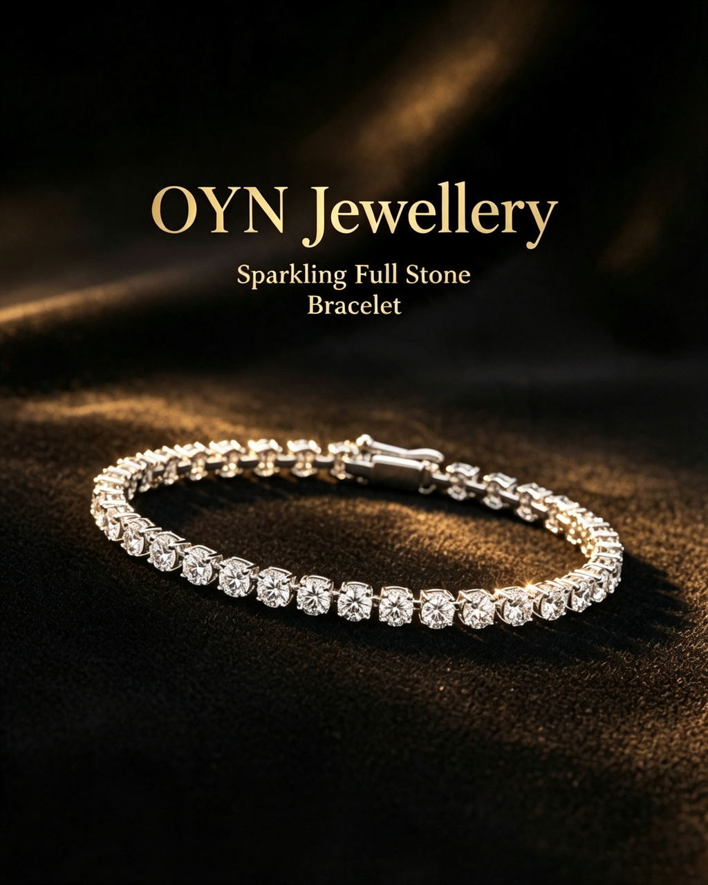 Sparkling Full Stone Tennis Bracelet1