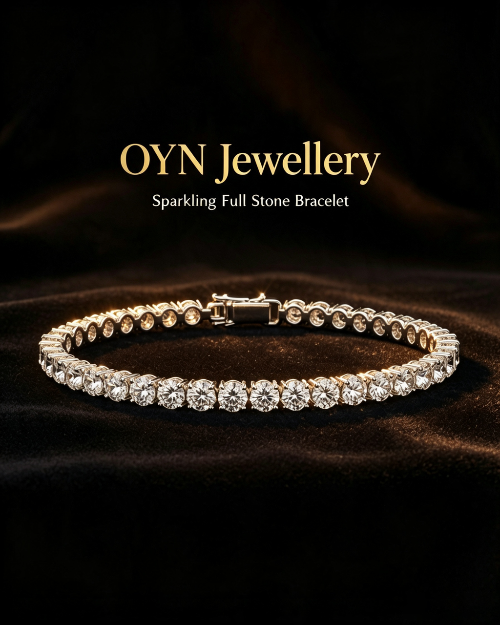 Sparkling Full Stone Tennis Bracelet1