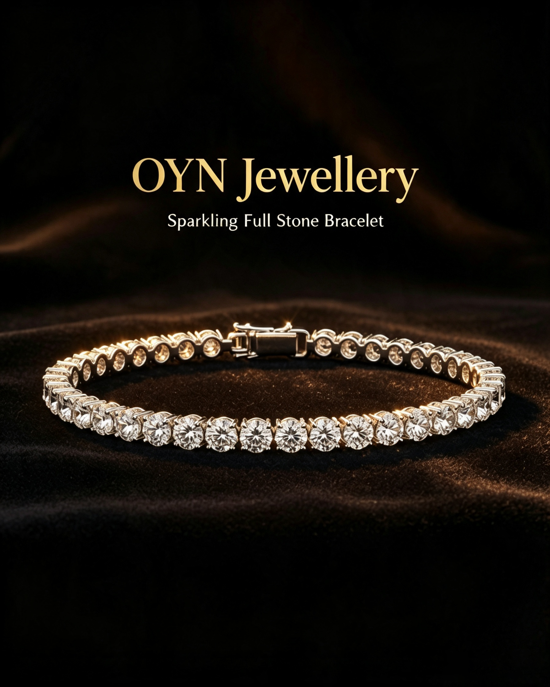 Sparkling Full Stone Tennis Bracelet1
