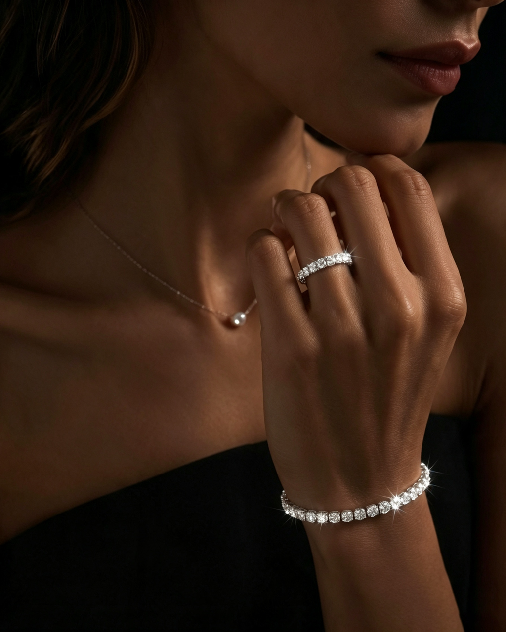 Sparkling Full Stone Tennis Bracelet1