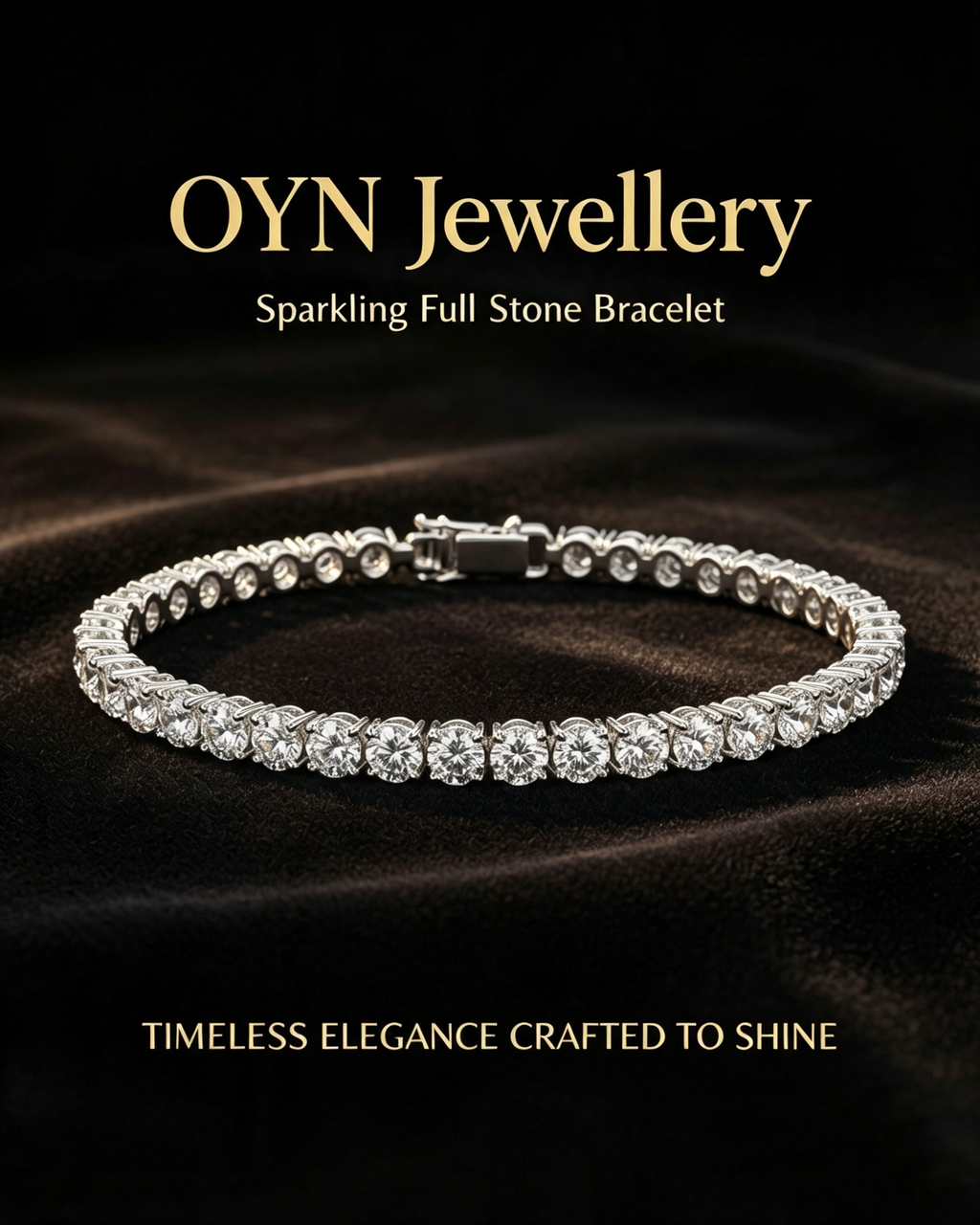 Sparkling Full Stone Tennis Bracelet1