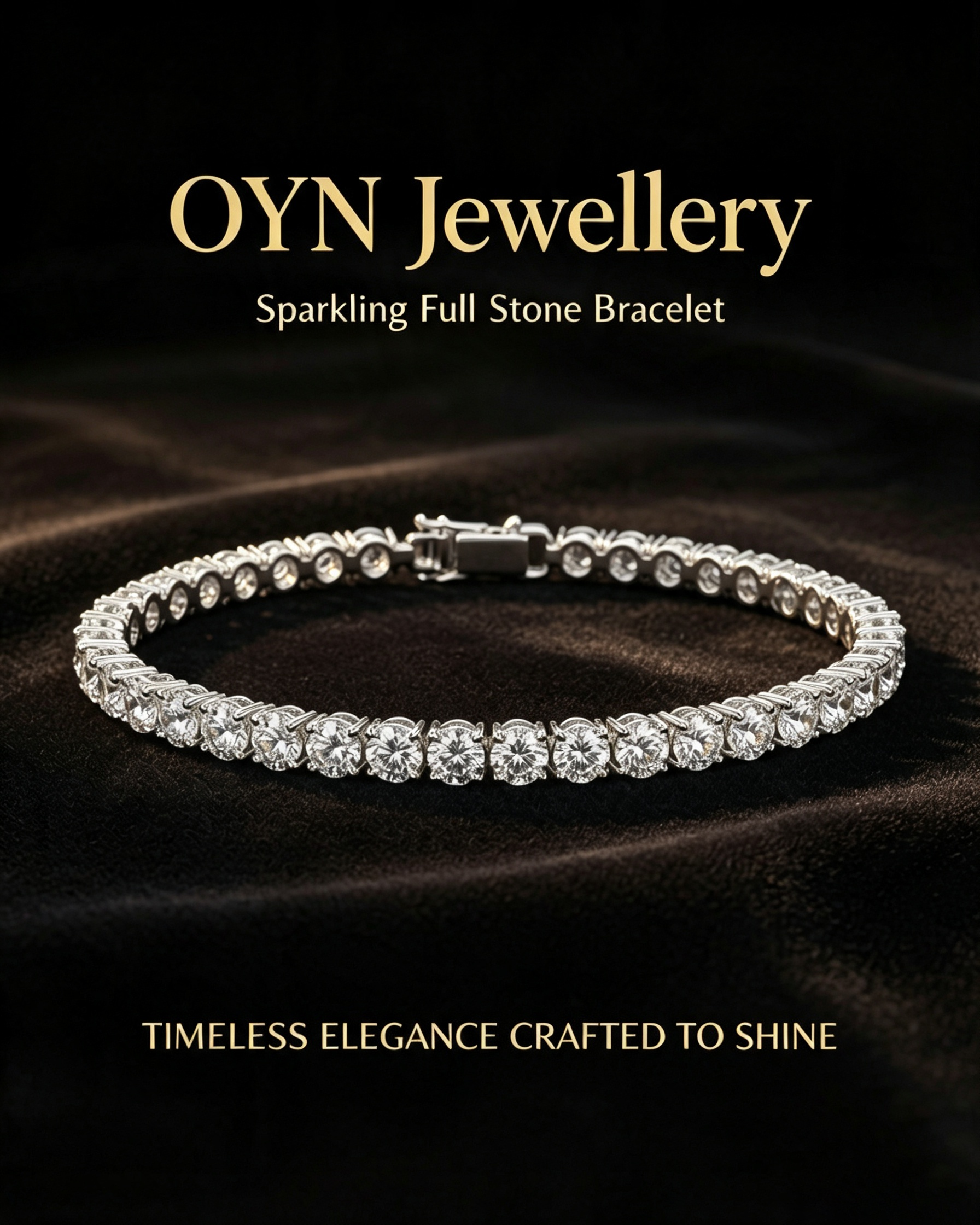 Sparkling Full Stone Tennis Bracelet1