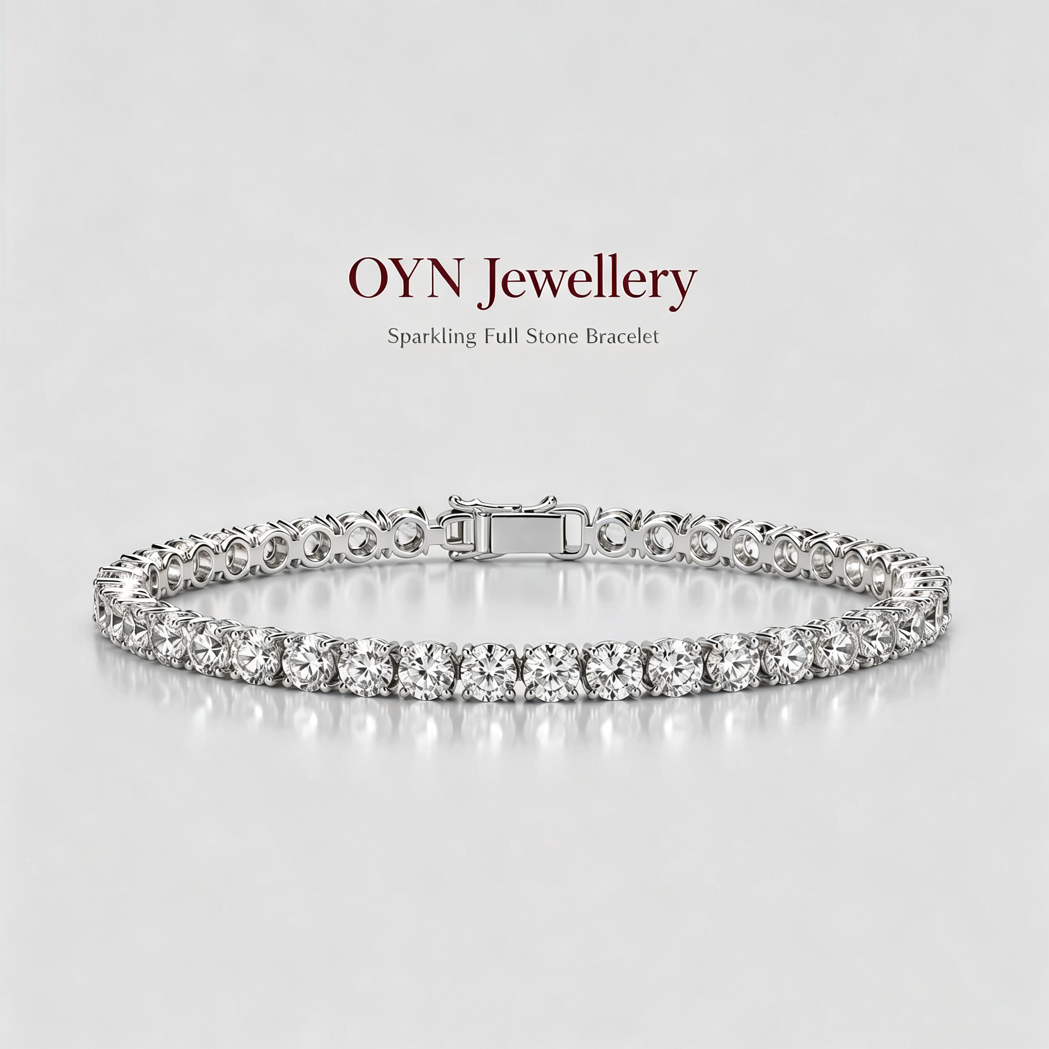 Sparkling Full Stone Tennis Bracelet1