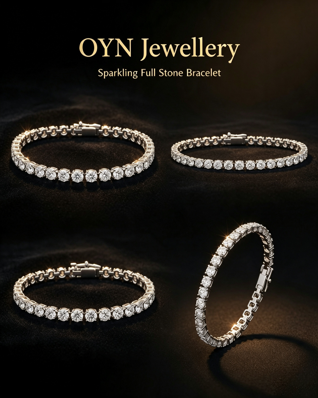 Sparkling Full Stone Tennis Bracelet1