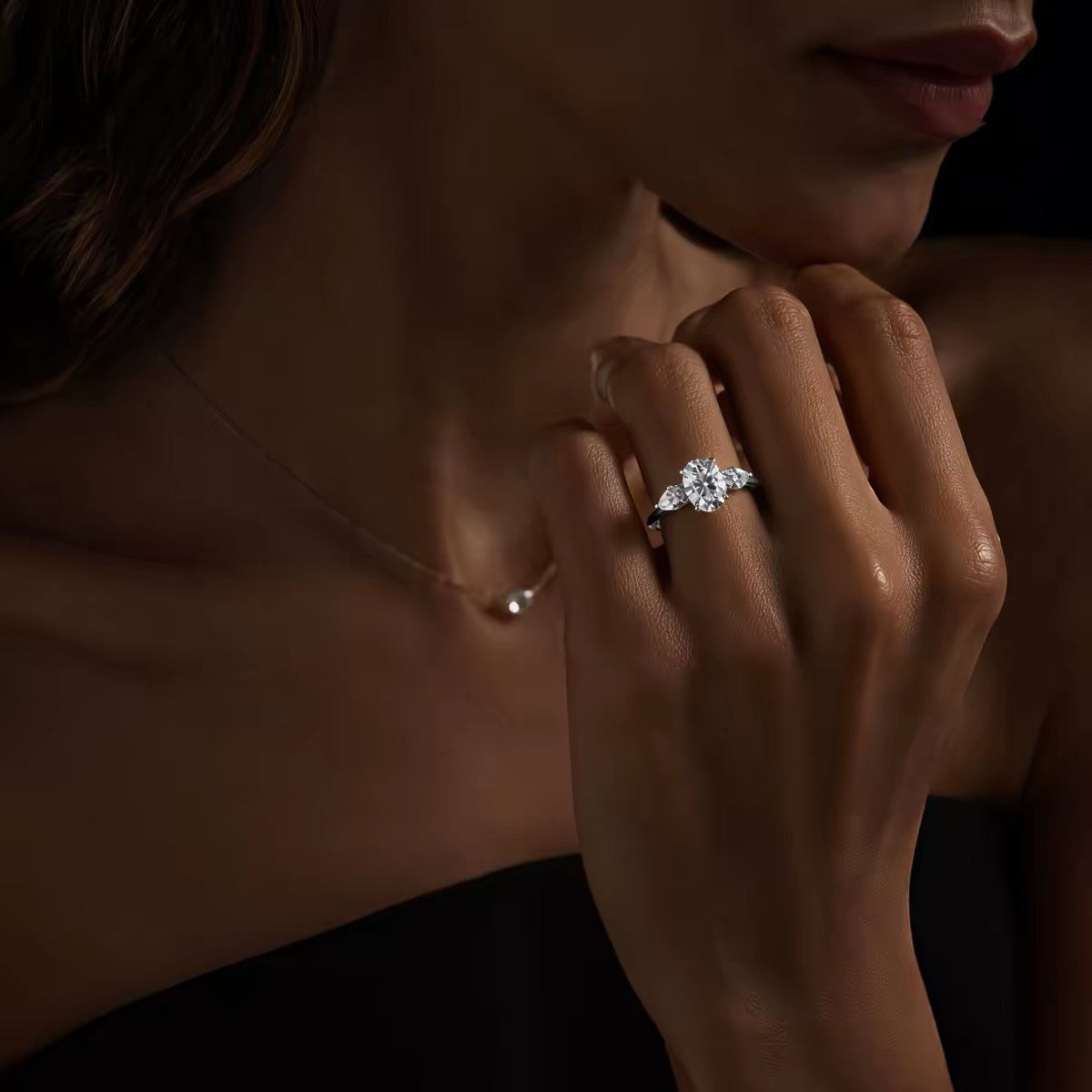 Large Oval Cubic Zirconia Ring