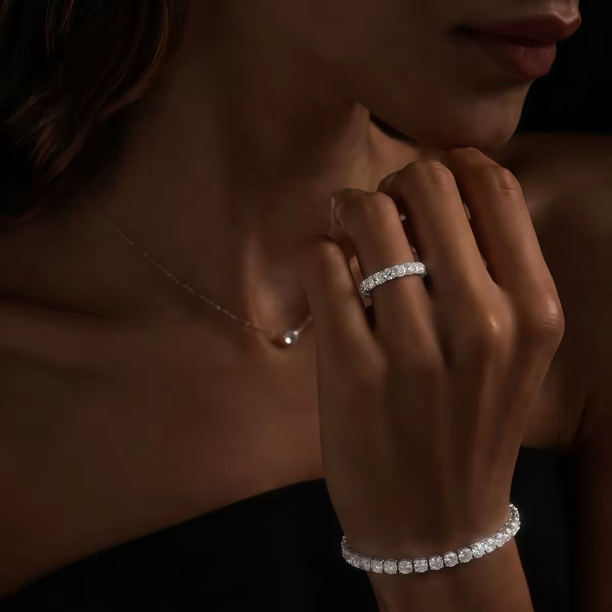 Sparkling Full Stone Tennis Bracelet1