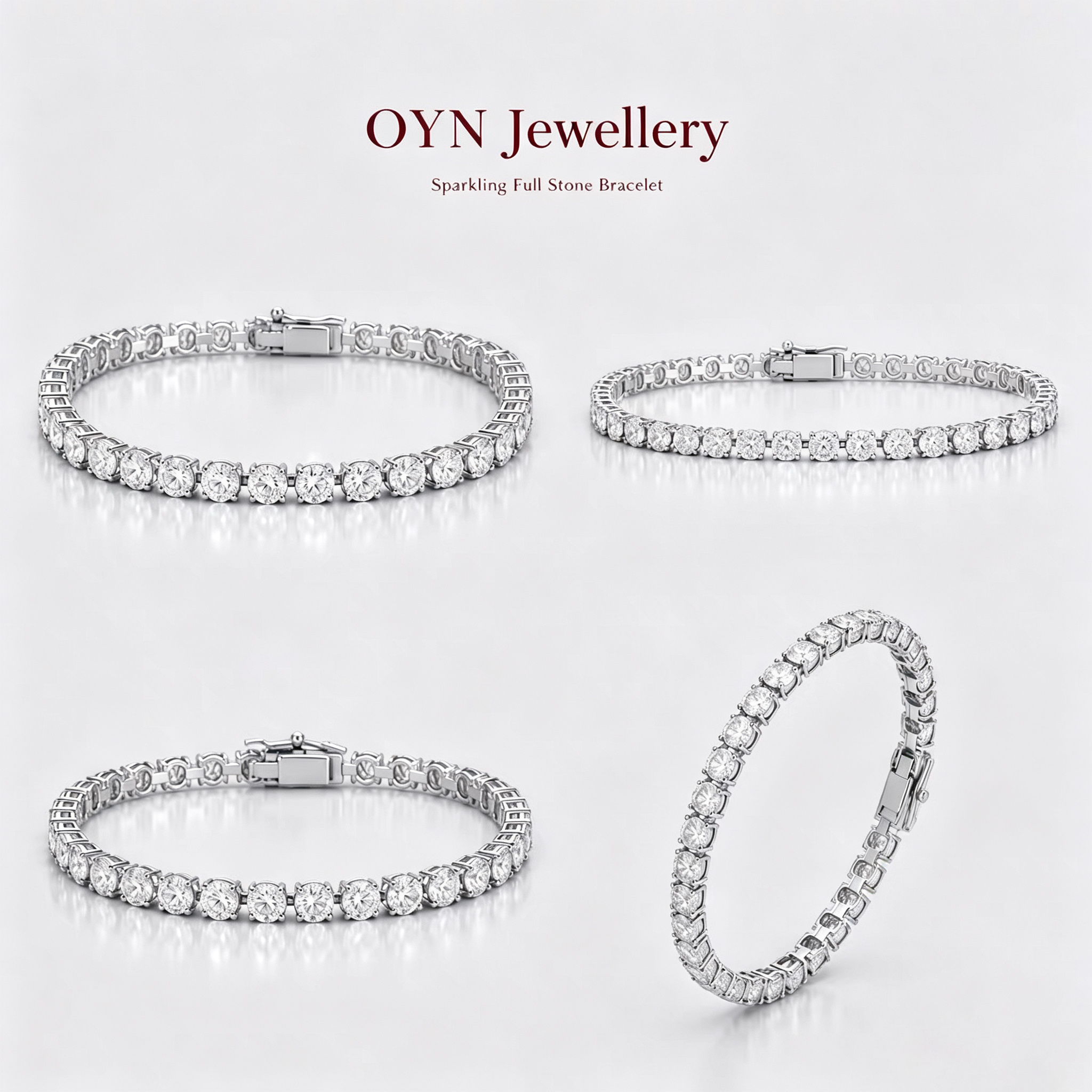 Sparkling Full Stone Tennis Bracelet1
