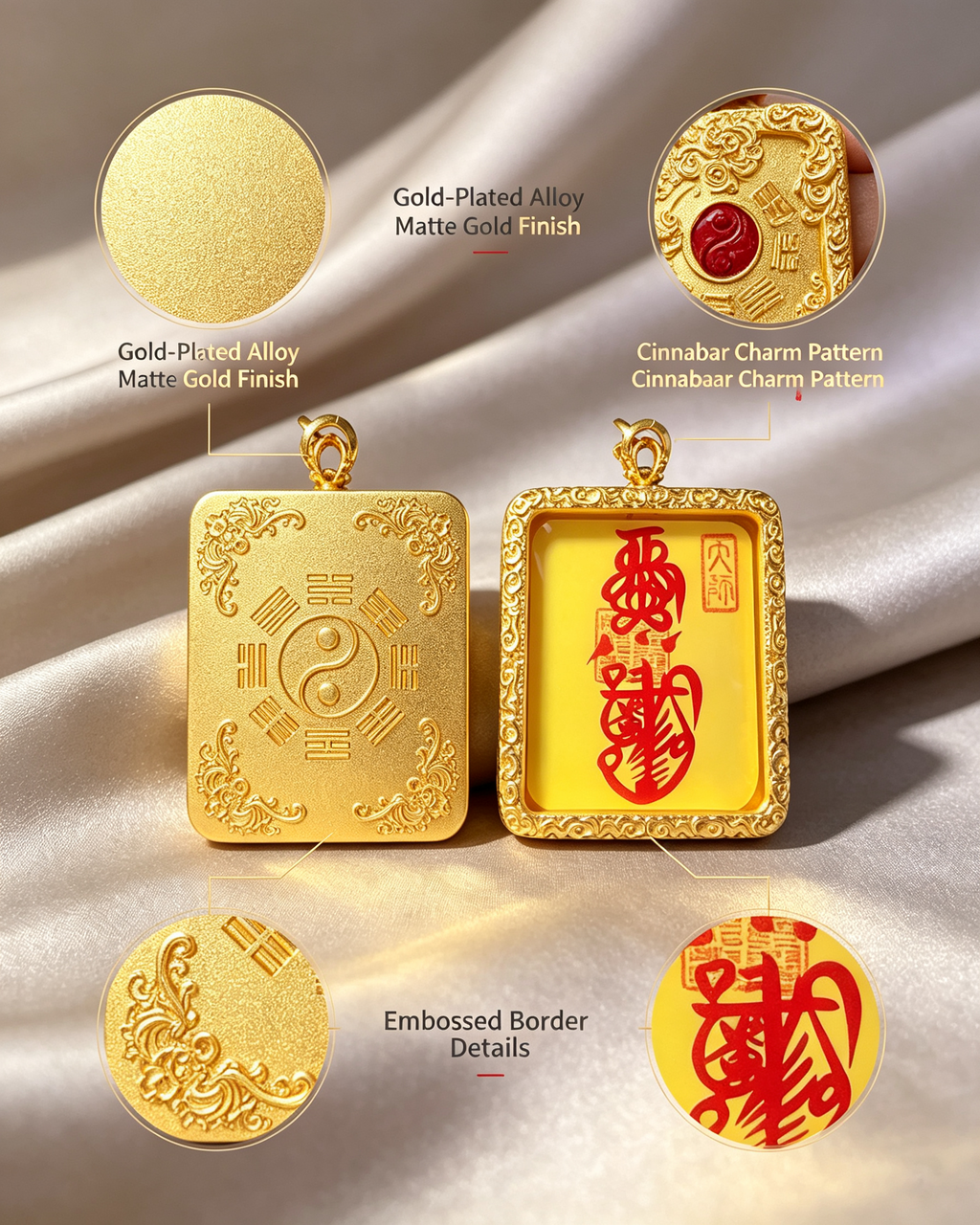 Cinnabar Talisman Pendant