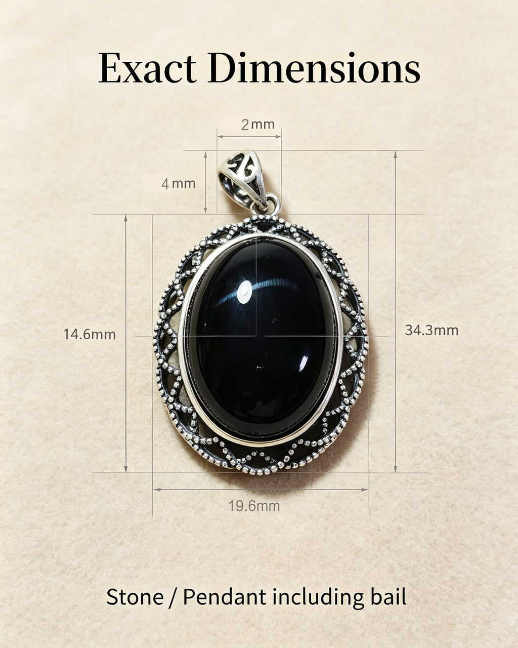 Black Onyx Protection Necklace for Women | Energy Shield & Grounding Vintage Filigree Pendant