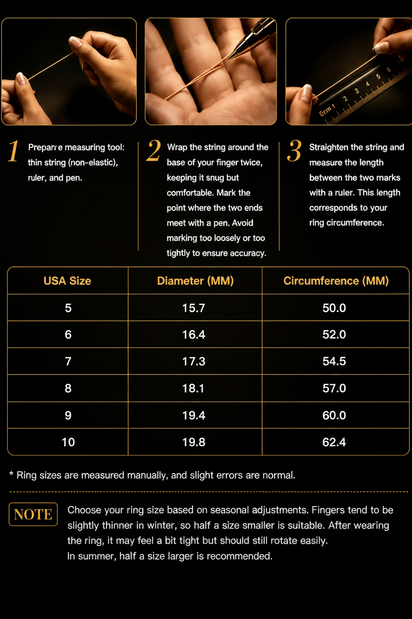Ring Size Guide - 2:3 Portrait